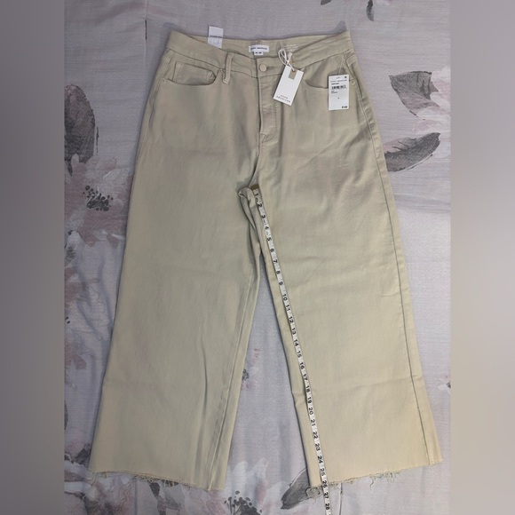 Good American High Rise Cropped Wide Leg Palazzo Jeans Sz 14/32 In Bone NWT - - Picture 7 of 13